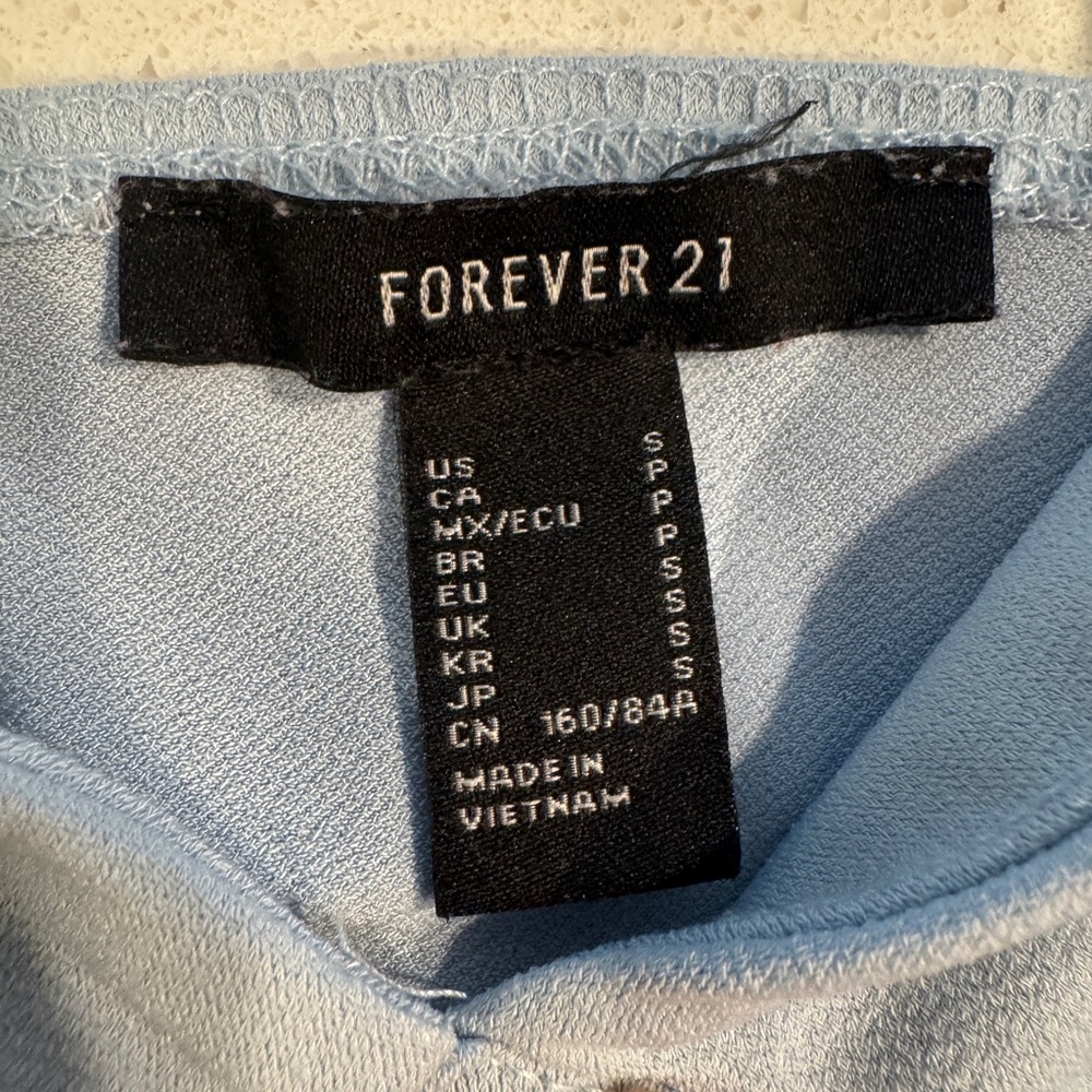 Forever 21 Light Blue Top